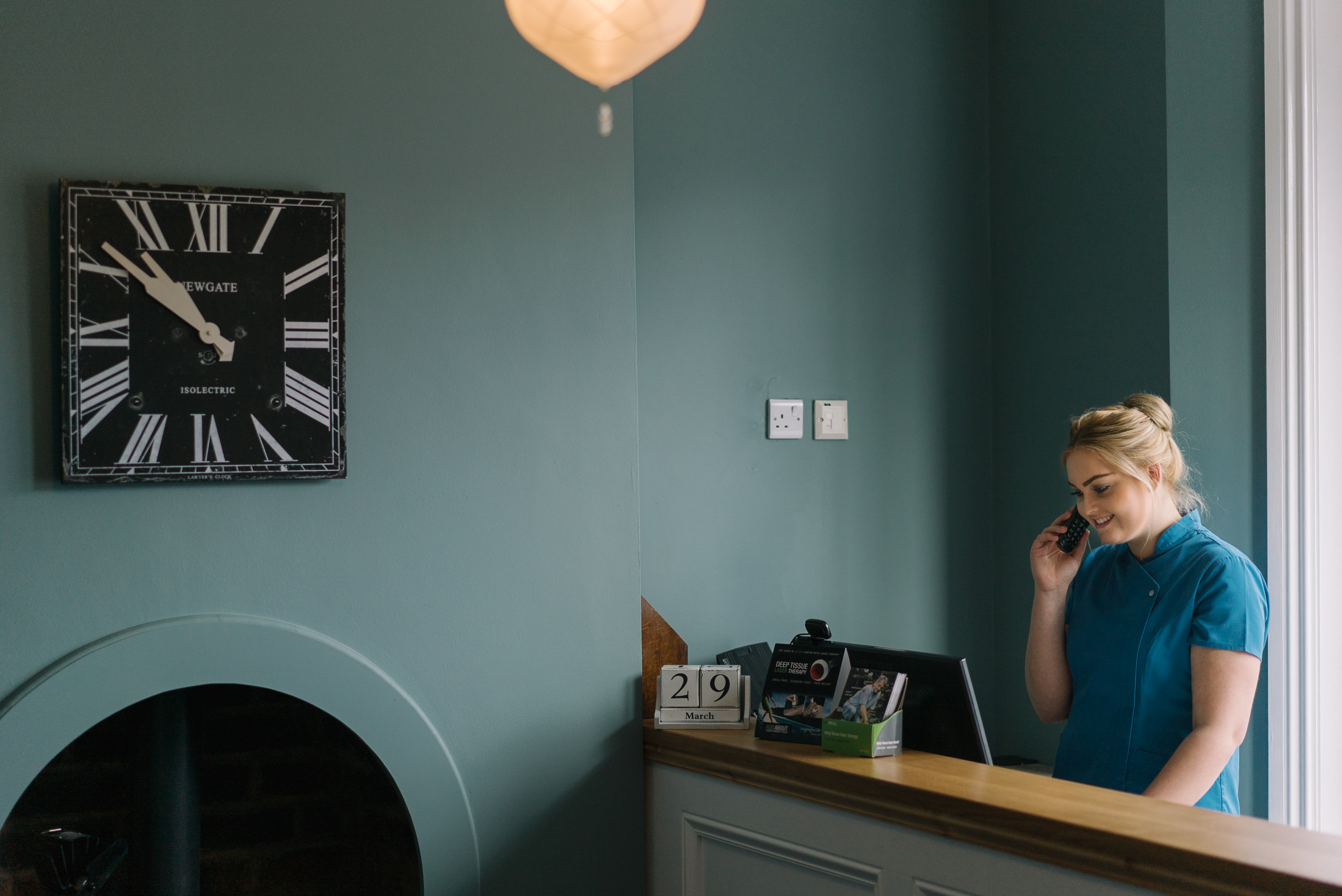 Image of Chiropractic receptionist at Portland Chiropractic Aldrige UK